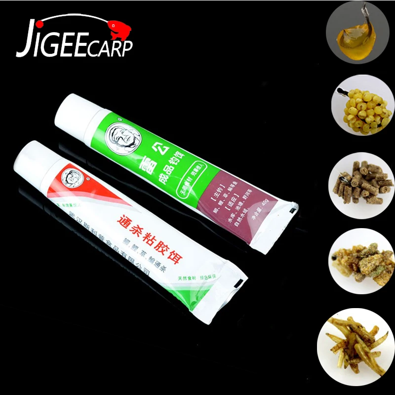 

JIGEECARP 1 Tube Strong Sticky Bait Glue Carp Fishing Lure Tool For Rice Maggots Bait Viscose Paste-like Adhesive Sticks Glue