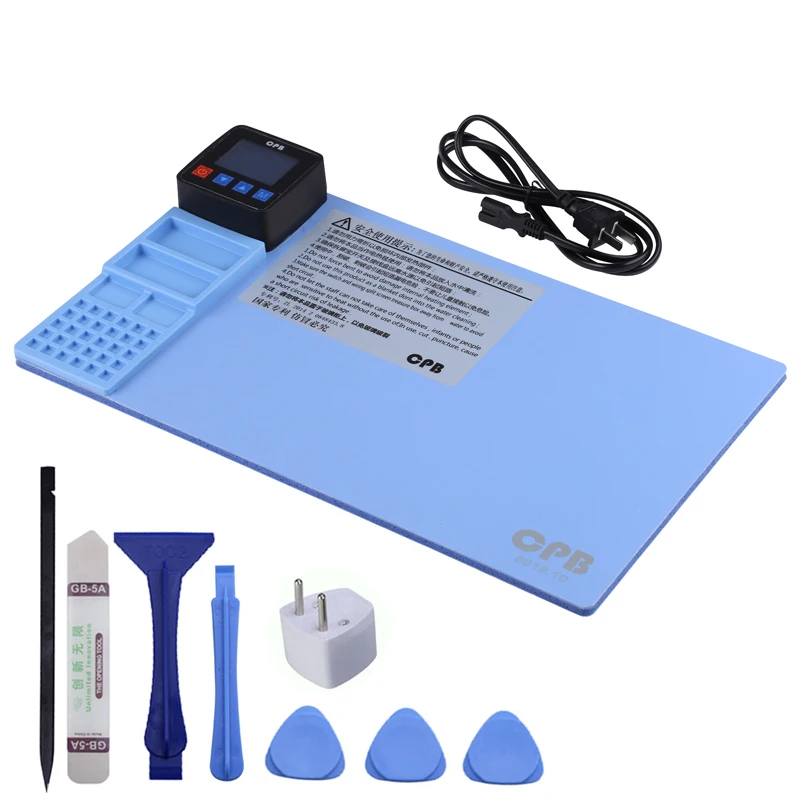 CPB Set 110 В/220 В CPB ЖК-экран, ЖК-дисплей, отдельный станок для открытия, ремонтные инструменты, набор для iPhone, iPad, samsung, планшета, нагревательная пластина, сепаратор - Цвет: CPB Set