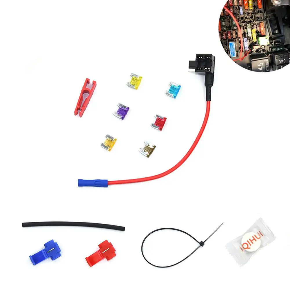 

Dragonpad Mini 12V Car Add-a-circuit Fuse Adapter Blade Fuse Holder GPS Navigator Cigarette Lighter Add Tool kits Car Fuse Holde