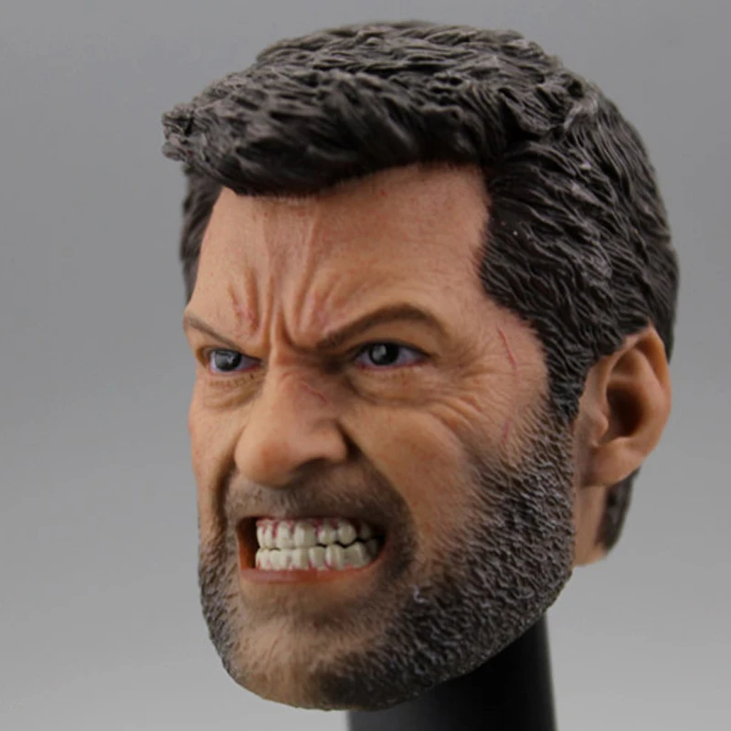 1/6 Scale Wolverine Angry Expression Head Sculpt Male Head Carving Fit 12" Body 