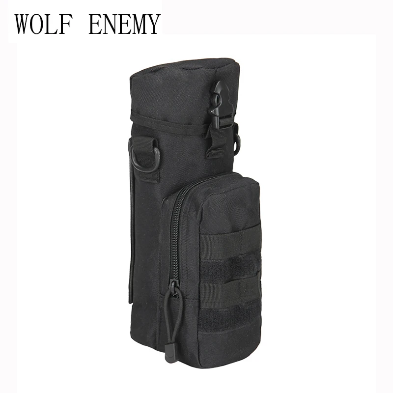 Outdoor Water Bottle Pouch Tactical Kettle Shoulder Bag Army Climbing Camping Hiking Waist Bags with Strap | Спорт и развлечения