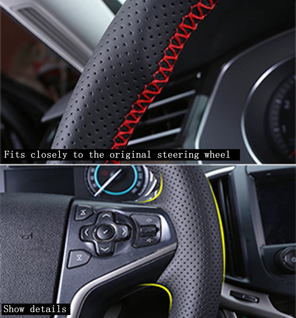 Customize DIY Suede Carbon Fiber Genuine Leather Car Steering Wheel Cover For Volkswagen Golf 7 Mk7 Passat B8 Car Interior