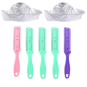 

7pcs Haircutting Cloak Umbrella and Hair Cutter Comb Haircut Cape Haircut Cloak