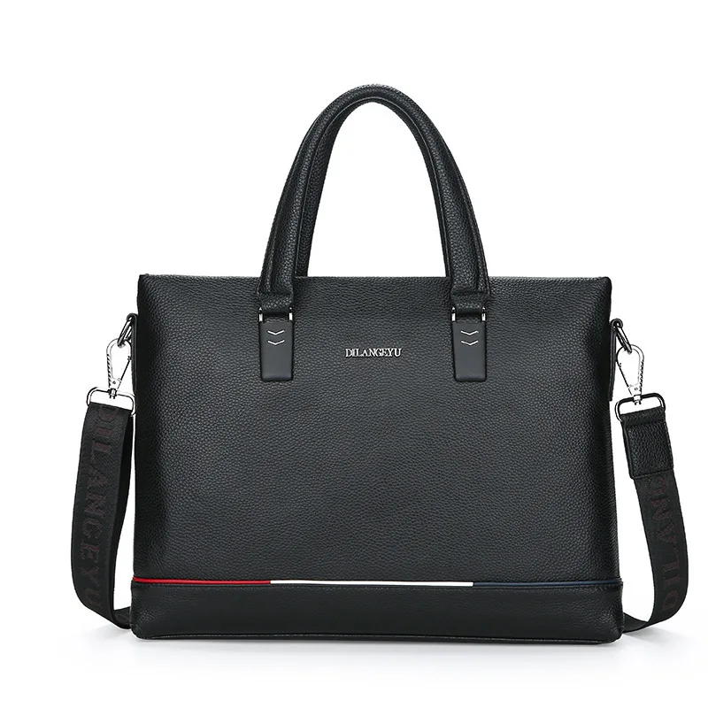 

selling male baotou layer cowhide leather business laptop bag men briefcase handbag horizontal large capacity
