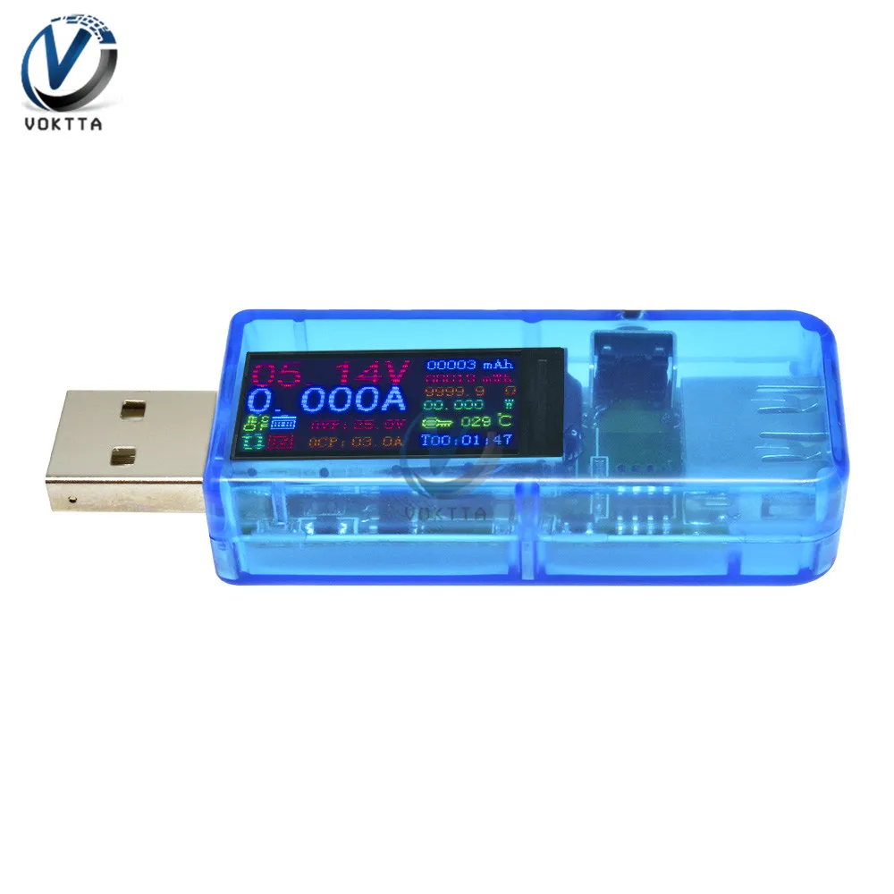 USB тестер цифровой ЖК-вольтметр измеритель тока Амперметр детектор Поддержка QC 2,0 3,0 зарядное устройство индикатор USB доктор - Цвет: with protection