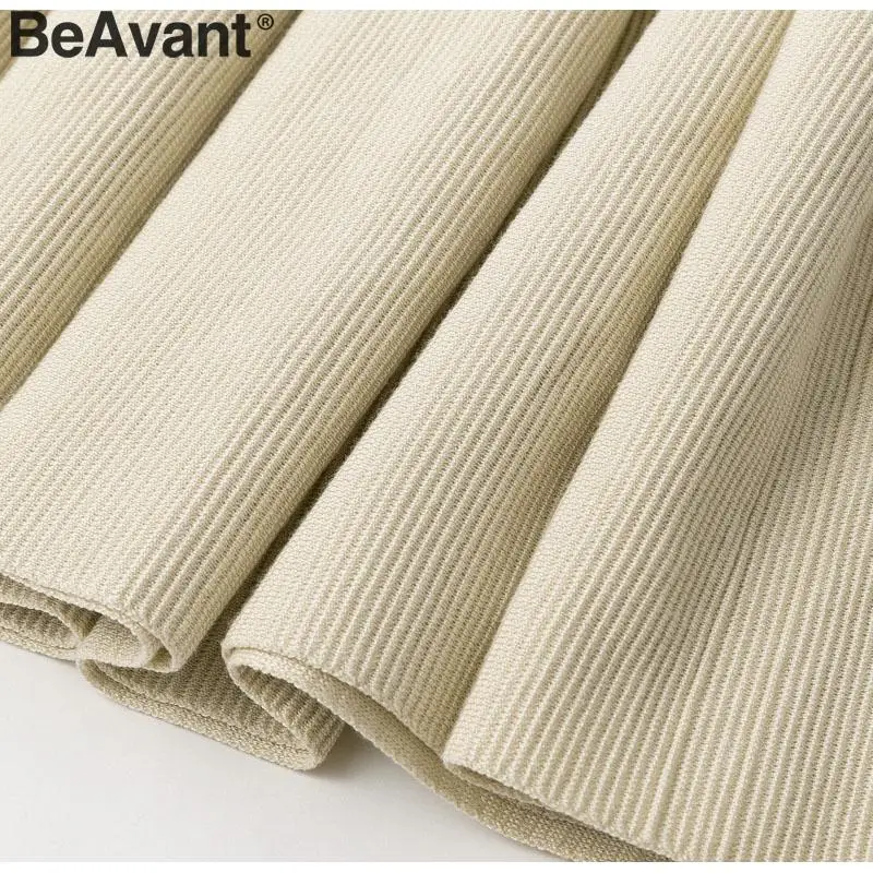 BeAvant мини-юбка трапециевидной формы с оборками и оборками, Повседневная Уличная Женская юбка с высокой талией, осенняя модная женская юбка