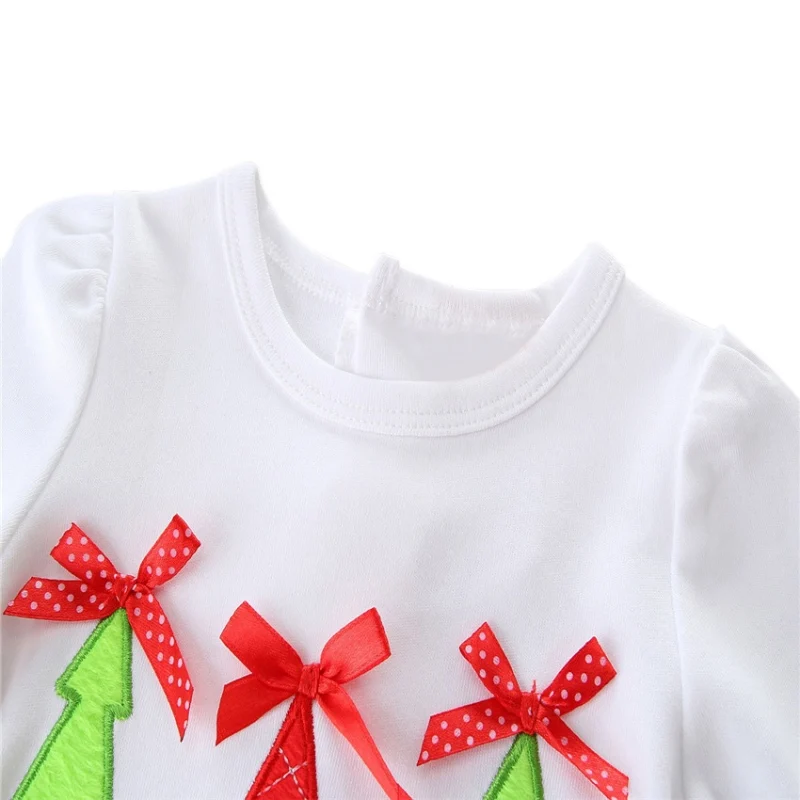 Hilittlekids/Рождественский наряд для новорожденных; комплекты одежды для маленьких девочек; детская длинная футболка с рисунком+ штаны; детская одежда