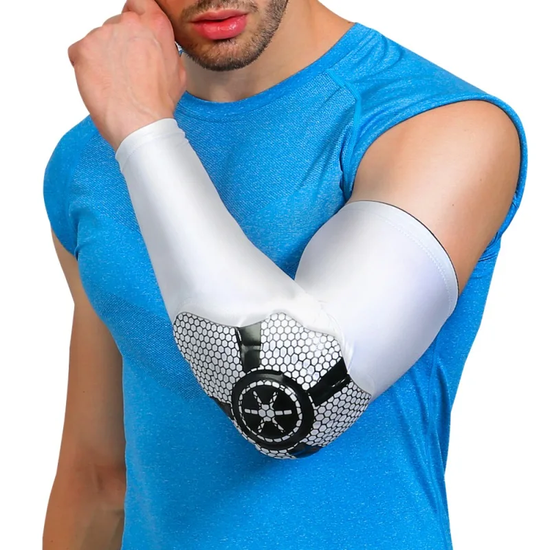 Breathable Sports Elbow Protectors Crashproof Basketball Elbow Pads Brace Support Guards Pads Arm Sleeve Warmers