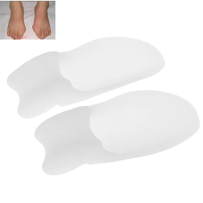 1 Pair Silicone Gel Protector Toe Straightener Separator Alignment Pain Relief Thumb Corrector Orthotics Feet Care Tool Hot