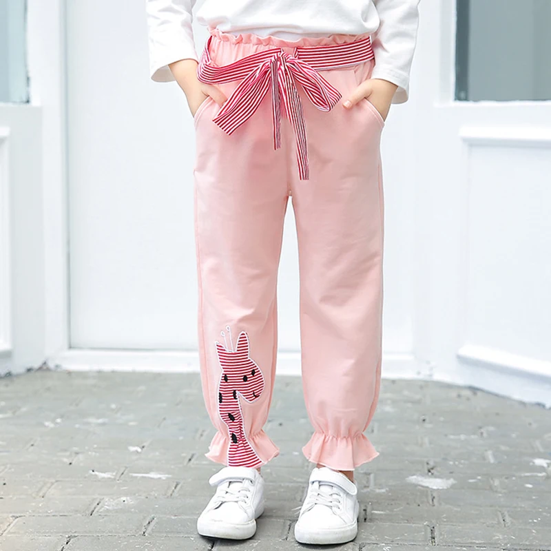 Fashion Girls Pants New Toddler Kids Baby Girls Bowknot Bottoms Kids Girl Pants Leggings Giraffe pattern pants