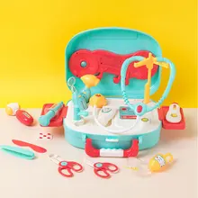 16 шт. игровой домик, игрушки для ролевых игр, игровой Набор доктора, детский игрушечный набор доктора, имитирующий Медицинский Набор инструментов, музыкальный светильник