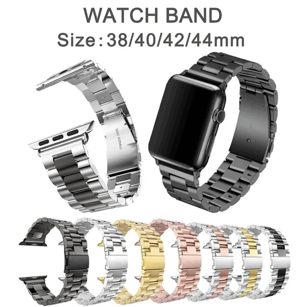 Ремешок для умных часов, браслет для Apple Watch, ремешок 22 мм, 24 мм, ремешок для часов из нержавеющей стали, ремешок для iWatch, ремешок для часов 38 мм, 42 мм