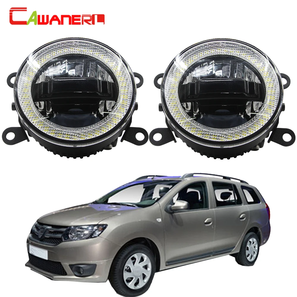 

Cawanerl для 2004-2015 Dacia Logan автомобиля светодиодный светильник в сборе противотуманные лампы дневного света светильник DRL Ангел глаз лампы 12V 2 шт.
