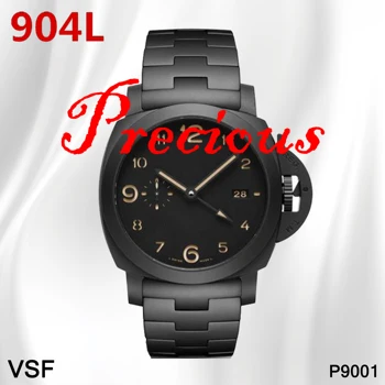 

Automatic Watch Men PAM438 real ceramic case strap VSF best version P9001 movement sapphire sport function waterproof AAA watch