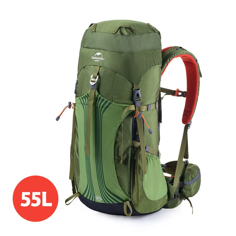 55L Army Green Naturehike NH16Y020-Q 55L 65L внутренняя рама рюкзаки пакет для треккинга кемпинга туризма путешествия альпинизма путешествия Expedition - Цвет: 55L Army Green