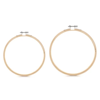 

12Pcs Embroidery Hoops Frame Set Bamboo Embroidery Hoop Rings for DIY Cross Stitch Needle Craft Tool(8cm+10cm)