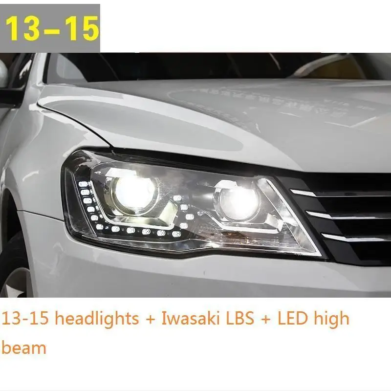 Number 7 Авто сборка Cob автомобилей Drl дневные ходовые огни Led Стайлинг автомобиля Освещение Фары 13 14 15 для Volkswagen Bora - Цвет: Number 7