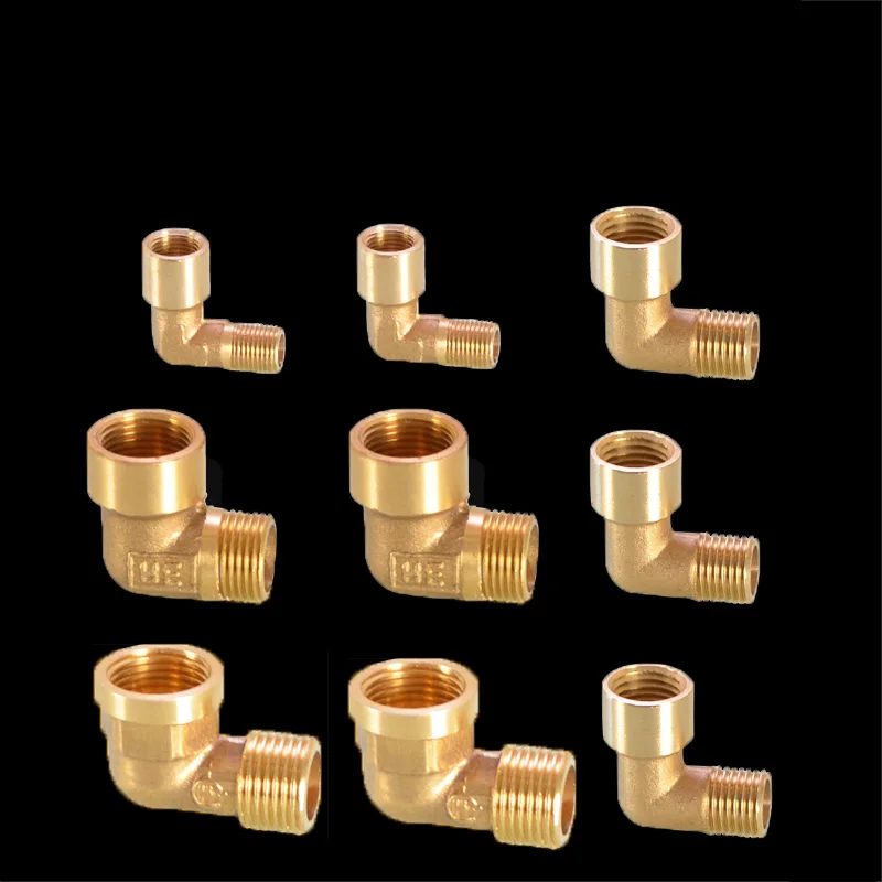 1/8 1/4 3/8 1/2 3/4 1 BSP Female to Male Thread Brass Pipe Fittings Reducer Water Connector 90 Degrees Right Angle pneumatic fast twist fittings 4 12mm od tube to 1 8 1 4 3 8 1 2 bsp female thread air hose quick joint coupler connector