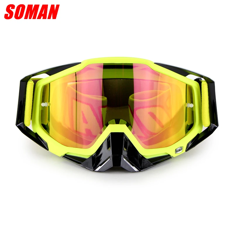 Очки SOMAN бренд мотокросса óculos okulary ATV Casque Gafas gyozlhuk мотоциклетные очки Гонки Байк Okulary vook brillen