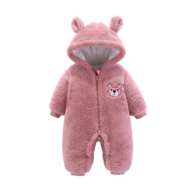 Пальто для новорожденных зимняя одежда с капюшоном верхняя из полиэстера