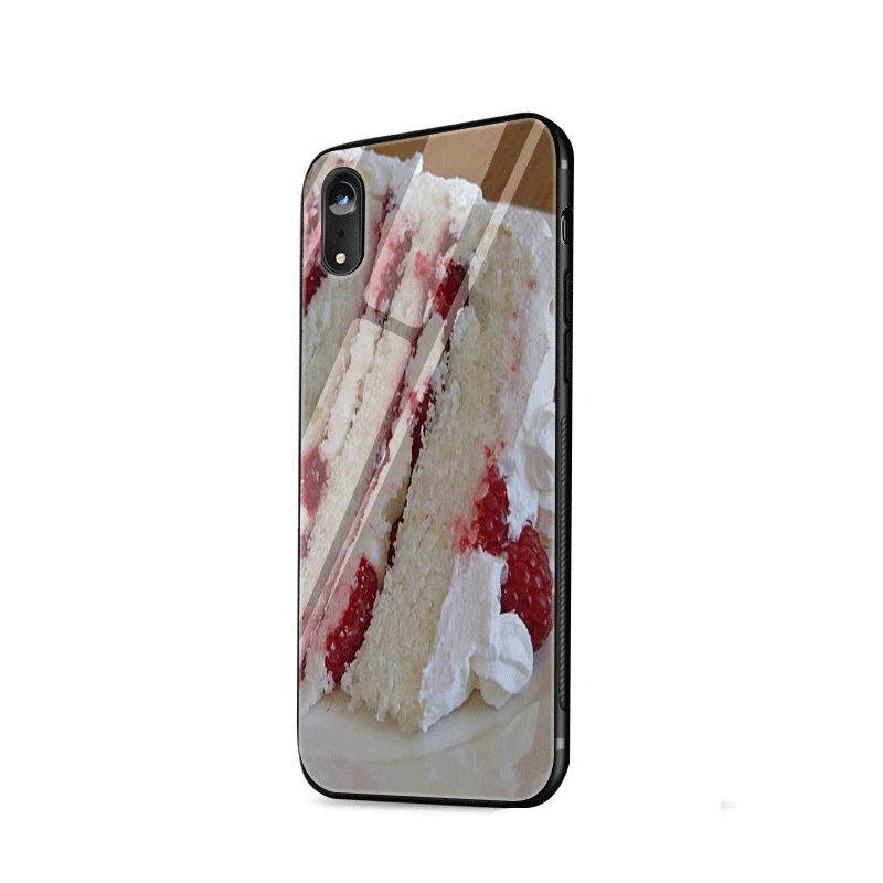 Стеклянный чехол для телефона из ТПУ стекла для Apple iPhone 5 5S SE 6 6S 7 8 Plus XR X XS Max cake