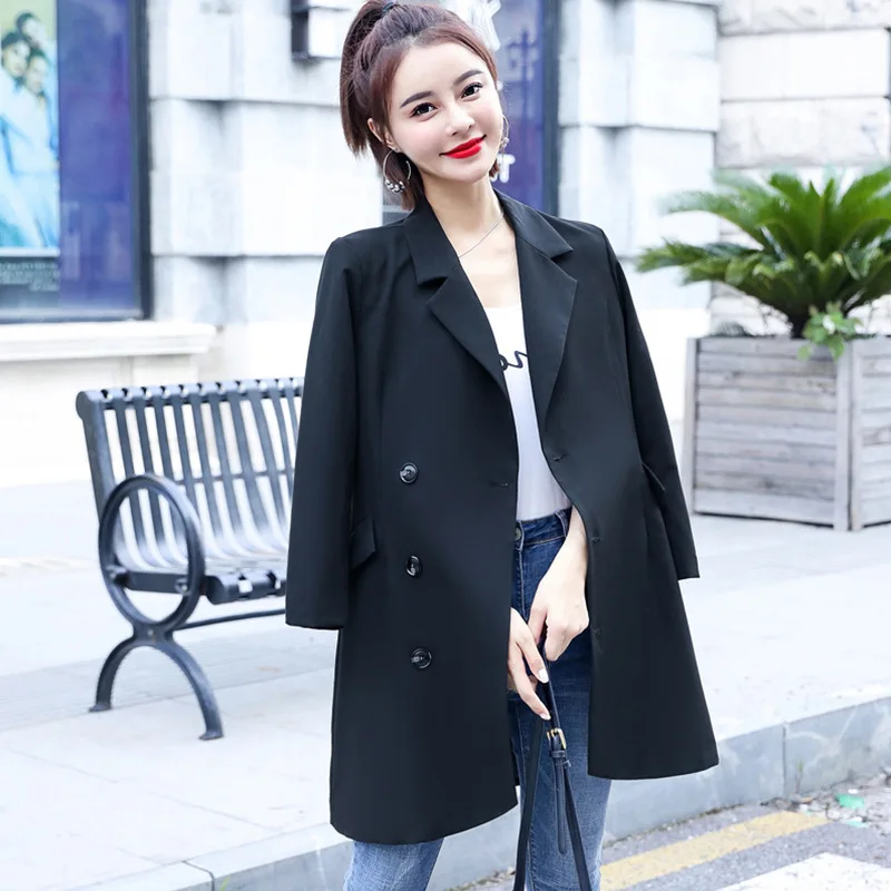 

British-Style 2019 Network Small Suit Red Autumn Clothing New Style Slim Fit Mid-length Casual Suit Jacket Fashion Suit outside