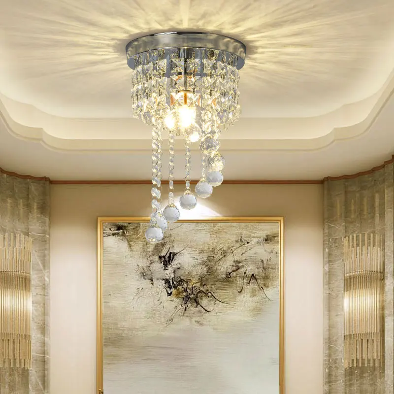 

Modern Restaurant Hotel Decor Crystal Chandelier LED Lighting Flush Mount Chandeliers Light for for Living Dining Room Bedroom