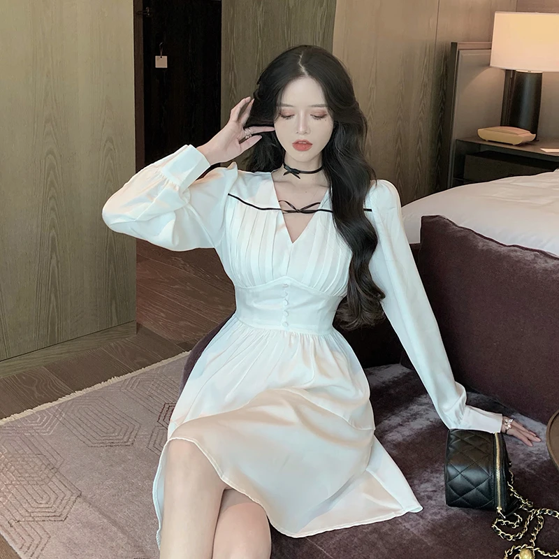 2020 autumn Elegant vintage woman dress casual Vestido de mujer femme robe kobieta sukienka vrouw jurk mini dresses for women