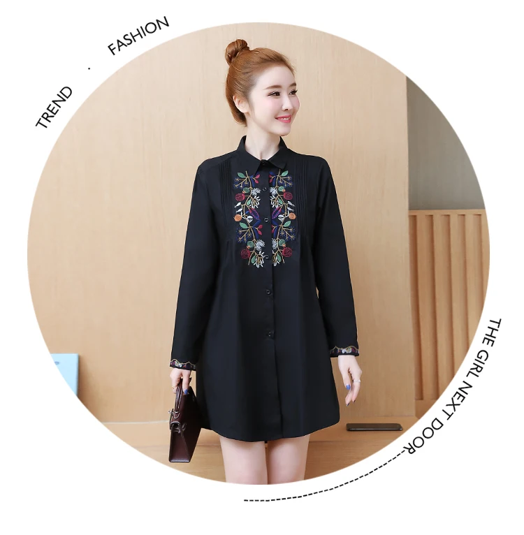 TUHAO Plus Size 5XL 4XL 3XL Womens Tops and Blouses Vintage Long Sleeve Long Shirt Women Harajuku Ladies Tops Clothing LZ67