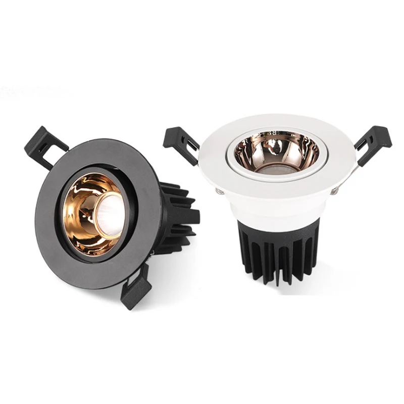 

Новинка, антибликовый светодиодный светильник, встраиваемый в телефон, 5 Вт, 7 Вт, 12 Вт, светодиодный потолочный Точечный светильник с регулировкой угла 3000K/4000K/6000K