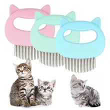 Pet Massage Brush Shell Shaped Handle Pet Grooming Massage Tool To Remove Loose Hairs For Cats ABS Material Hair Removal Comb