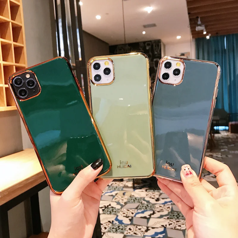 

Luxury plated case for iPhone 7, 8, and s, and luxurious transparent soft silicone plated cover for iPhone X XR XS Max 11 Pro