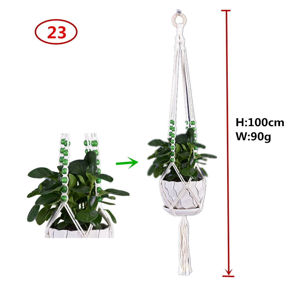 handmade macrame plant hanger flower pot hanger for wall decoration countyard garden Plant Holder Basket