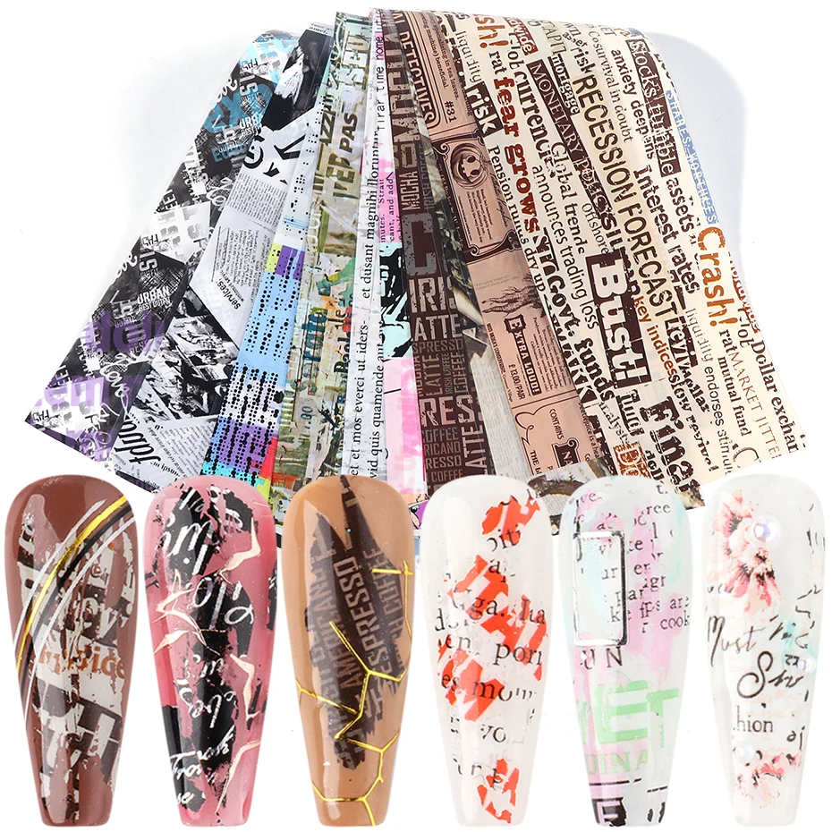 Наклейки для ногтей в стиле ретро 10 шт. | Красота и здоровье