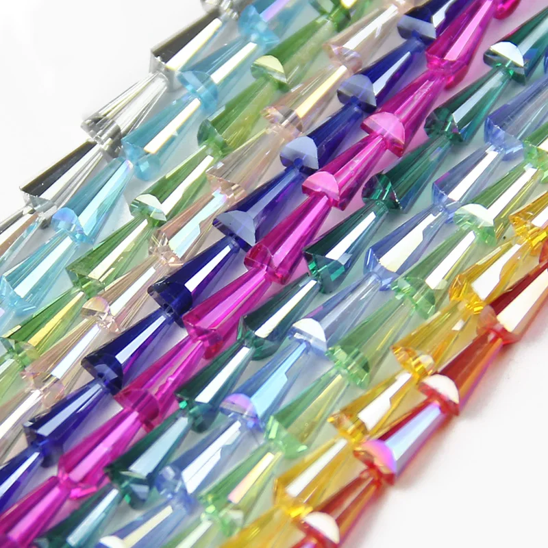 Austrian Crystal Beads Bracelet Glass-Ball Jewelry-Making Conical-Loose-Beads JHNBY 6--12mm
