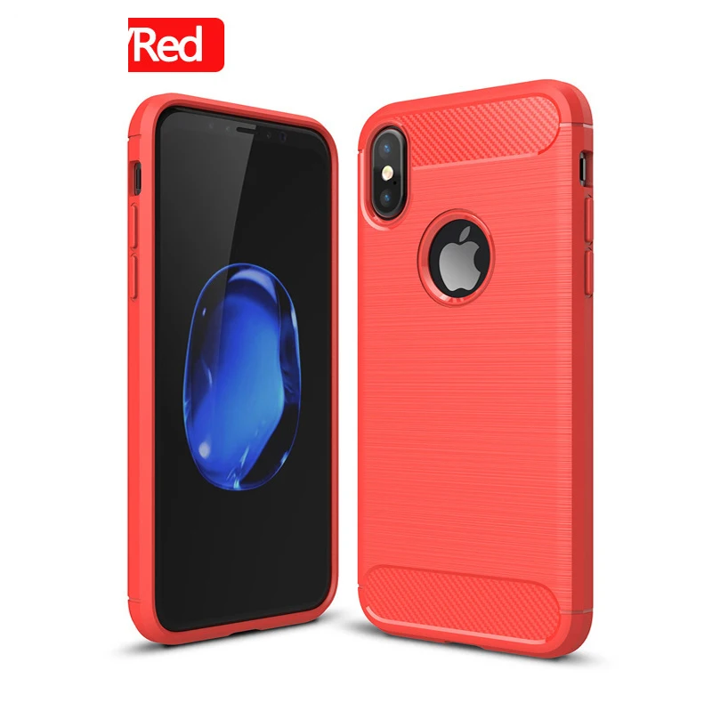Rubber Carbon Fiber Case For iPhone 11 12 13 PRO MAX 7 7Plus 8 8Plus X XR XS MAX 5S SE 5 6 6S Ultra Thin Silicone Cover Coque cool iphone 12 pro max cases