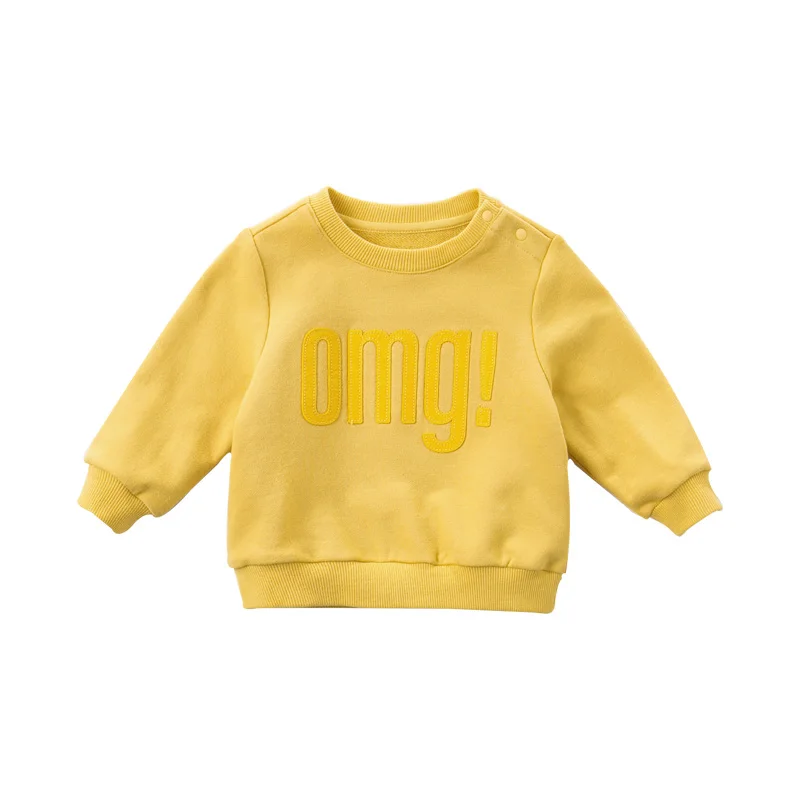 yellow DBA10905 dave bella/осенне-зимний однотонный пуловер для маленьких мальчиков детская футболка с длинными рукавами Топы для малышей, детские футболки - Цвет: yellow