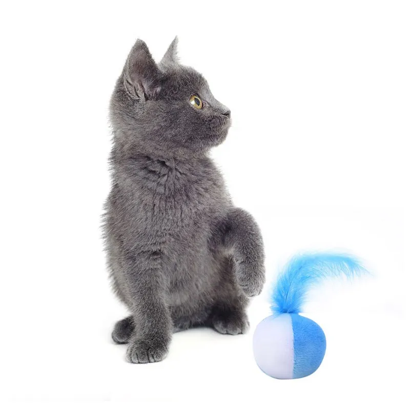 Кошачий мячик, игрушка-колокольчик для кошек, игрушки для питомцев, товары для кошек, котенок, Интерактивная забавная собака, перо, игрушка для питомцев, кошка