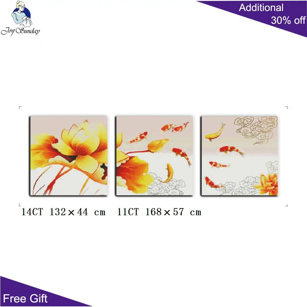 Набор для вышивки крестом Joy Sunday Fish D024(4)D026D157D164D166 Фортуны в процветающем возрасте