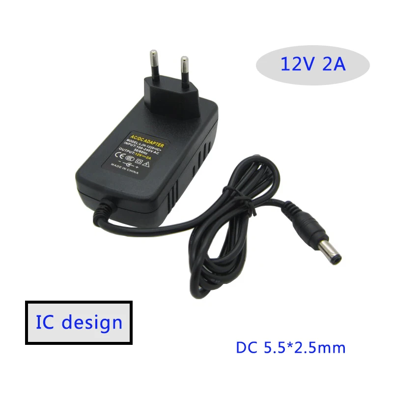 12V 2A 24 Вт Led Импульсный источник питания адаптер переменного тока 5,5*2,5 мм Питание AC110-220V светодиодные полосы transforme адаптер освещение Настенный