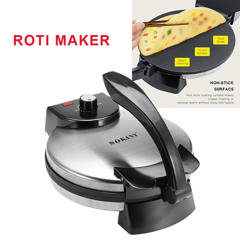 Produttori Di Crepe Elettriche Piastra Di Rivestimento Antiaderente Piastra Per Pizza Teglia Da Forno Roti Macchina Per Fare Pancake Maker Apparecchi 