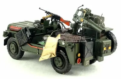 Железная, ручной работы автомобиля военная модель автомобиля Вторая мировая война Американский Уиллис джип-Перезагрузка мощность издание ремесла украшения подарки Bir