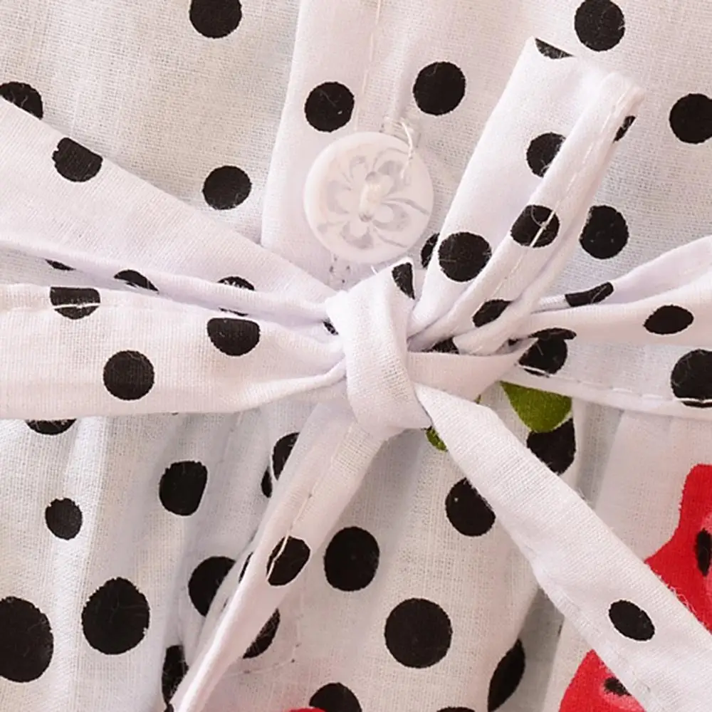 Новая одежда для малышей; детское платье для маленьких девочек; платье принцессы в горошек с бабочкой; цельнокроеное платье