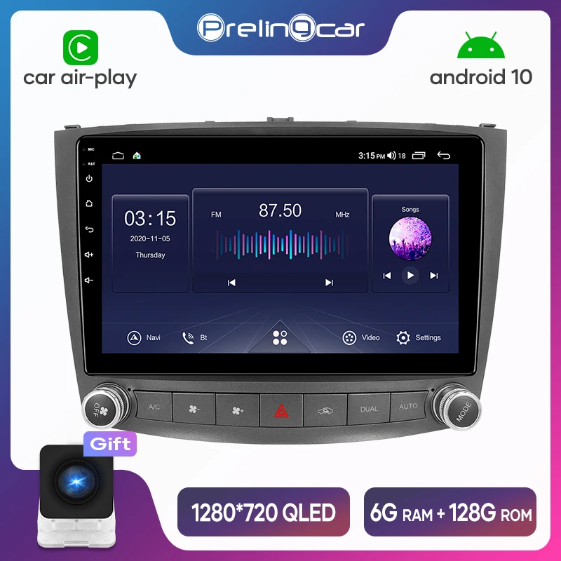 Автомобильная Мультимедийная система prelingcar Android 10 0 4G Lte GPS-навигатор для LEXUS IS250