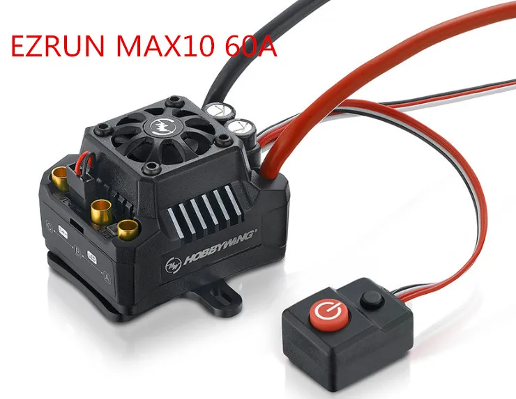 Hobbywing EZRUN MAX10 60A непроницаемый ESC con 6 V/7,4 V BEC 2-3 S Lipo контроллер de velocidad ESC sin escobillas para 1/10 RC