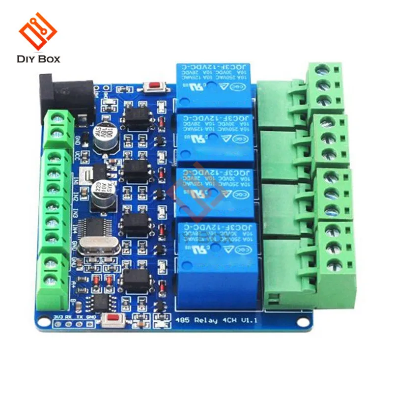 Modbus RTU 1/2/4/8-канальный сетевой видеорегистратор реле 12V Выход переключатель на плате Вход RS485 ttl плата расширения сети Связь триггерный релейный модуль