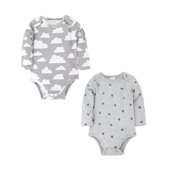 

Honeyzone 2pcs/Set Baby Boys Clothes Infant Clouds Print Bodysuit Baby Ropa Recien Nacido Unisex Summer Pajamas Bebe 100%Cotton