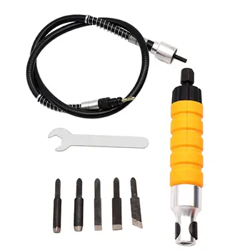 

Kitchen Electric Furniture Carpentry Root Carving Knife Tool Handle Flexible Shaft Chisel Carved Wood Tool Kit