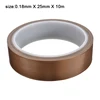 New 10m Brown PTFE Tape High Temperature Heat-Resistant Adhesive Insulation Tape Low Friction Safe Tape  25mm Width ► Photo 2/6