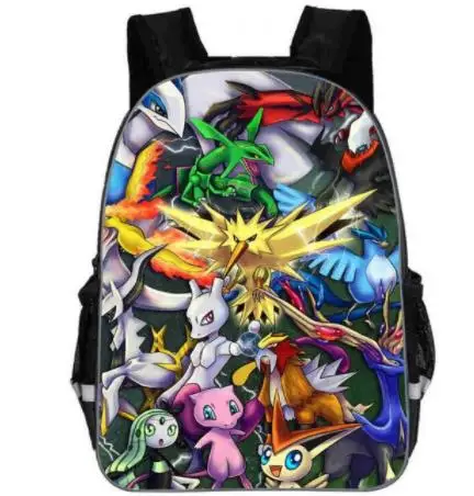 Picture color Подростковая сумка для девочек и мальчиков Mochila Feminina, милый рюкзак Пикачу с рисунком из мультфильма Покемон для косплея, рюкзаки с принтом, школьные сумки - Цвет: Picture color